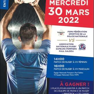 28 au 31 mars 2022 - Match Sélection Masculine à Agen (47)